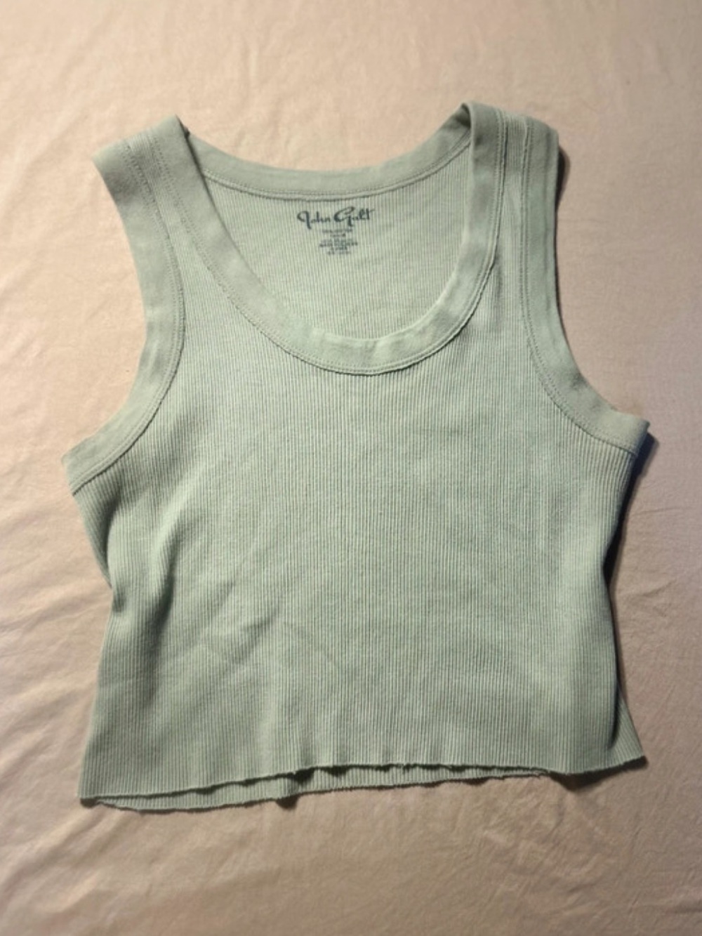 brandy teal/seafoam green Ribbed Tank Top